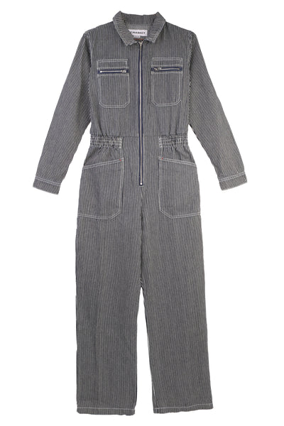 Danny Longsleeve Boilersuit Indigo Stripe LF MARKEY