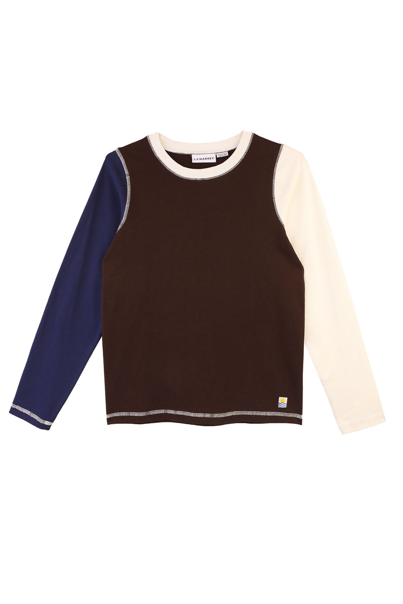 Luca Top Chocolate Patchwork