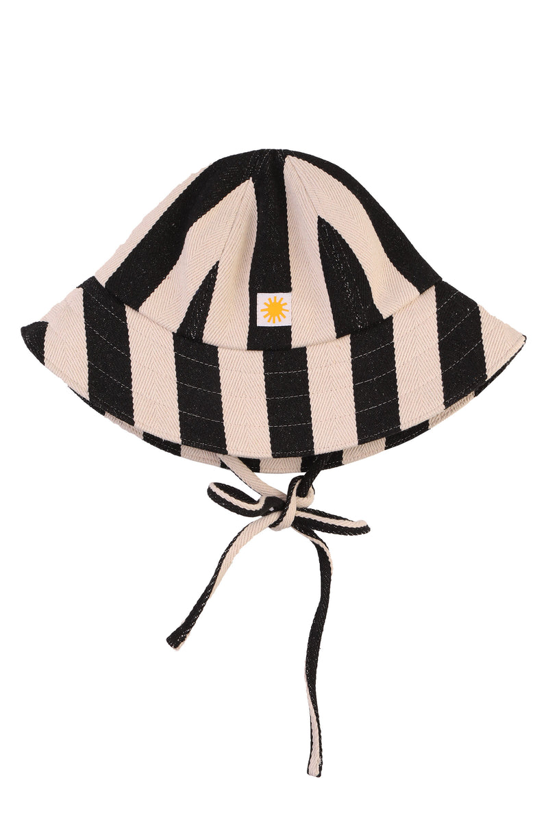 Lyon Sun Hat Black Stripe