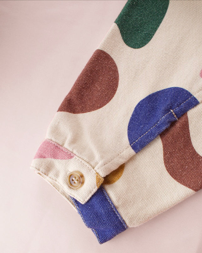 Oversized Chore Coat Palette Print
