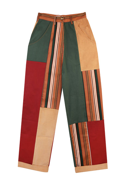 Rhode Trouser Patchwork Stripe
