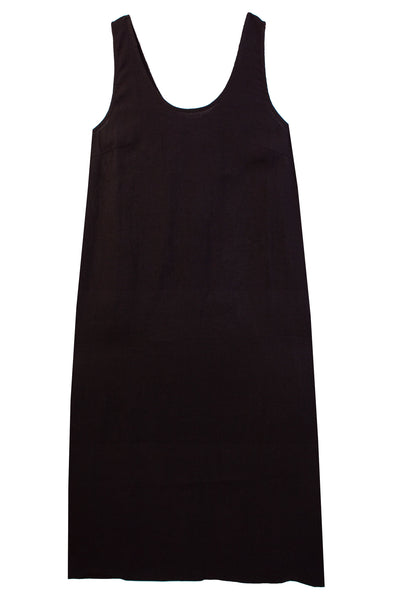 Basic Linen Shift Dress Black - 6