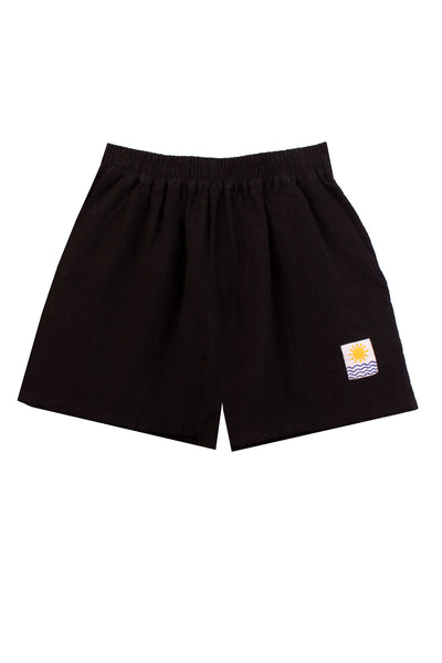 Basic Linen Shorts Black