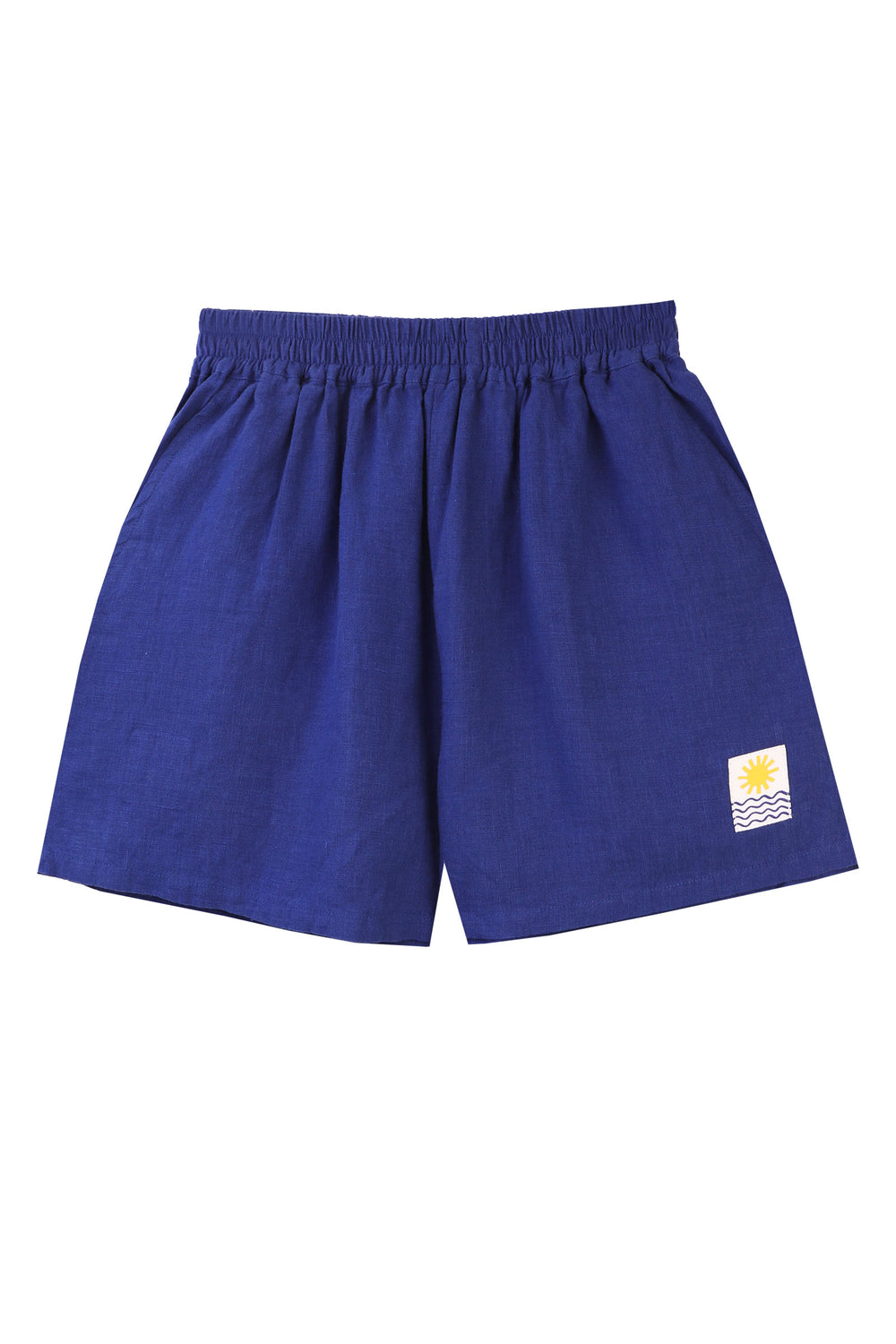 Basic Linen Shorts Cobalt