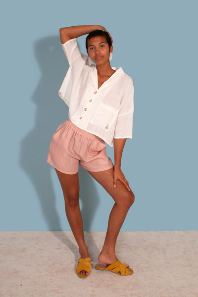 Basic Linen Shorts Petal